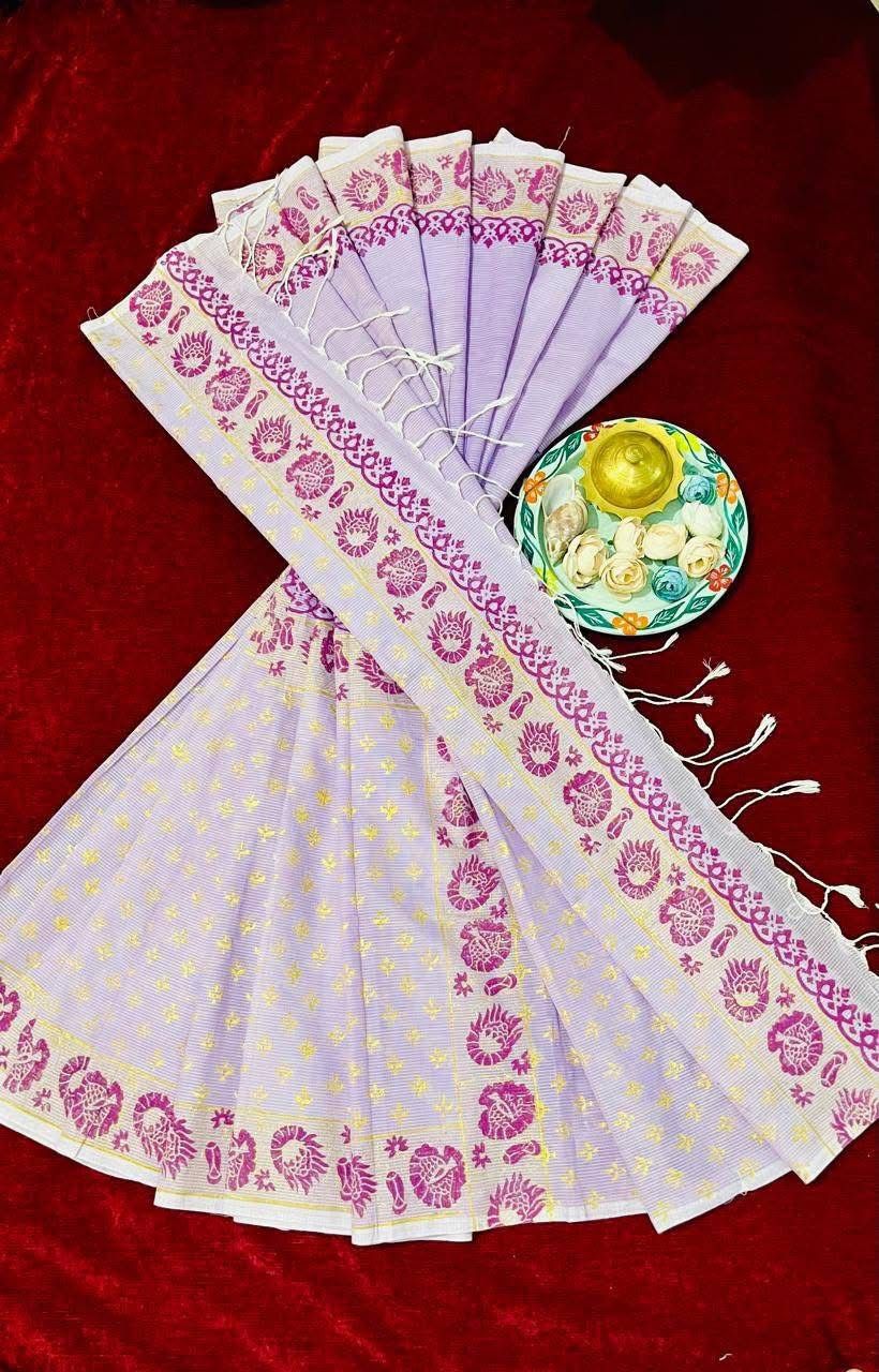 Cota cotton blocked sharee view 2