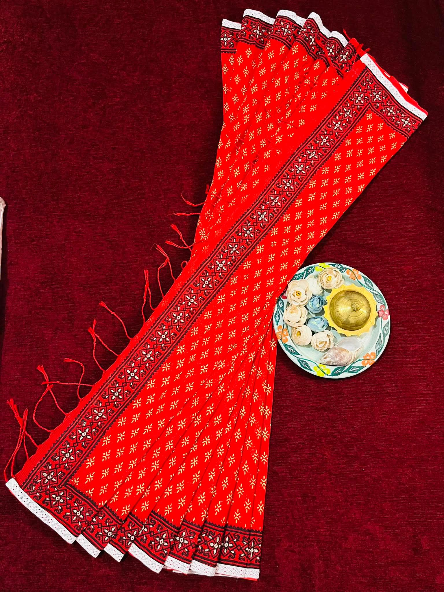 Cota cotton blocked sharee view 2