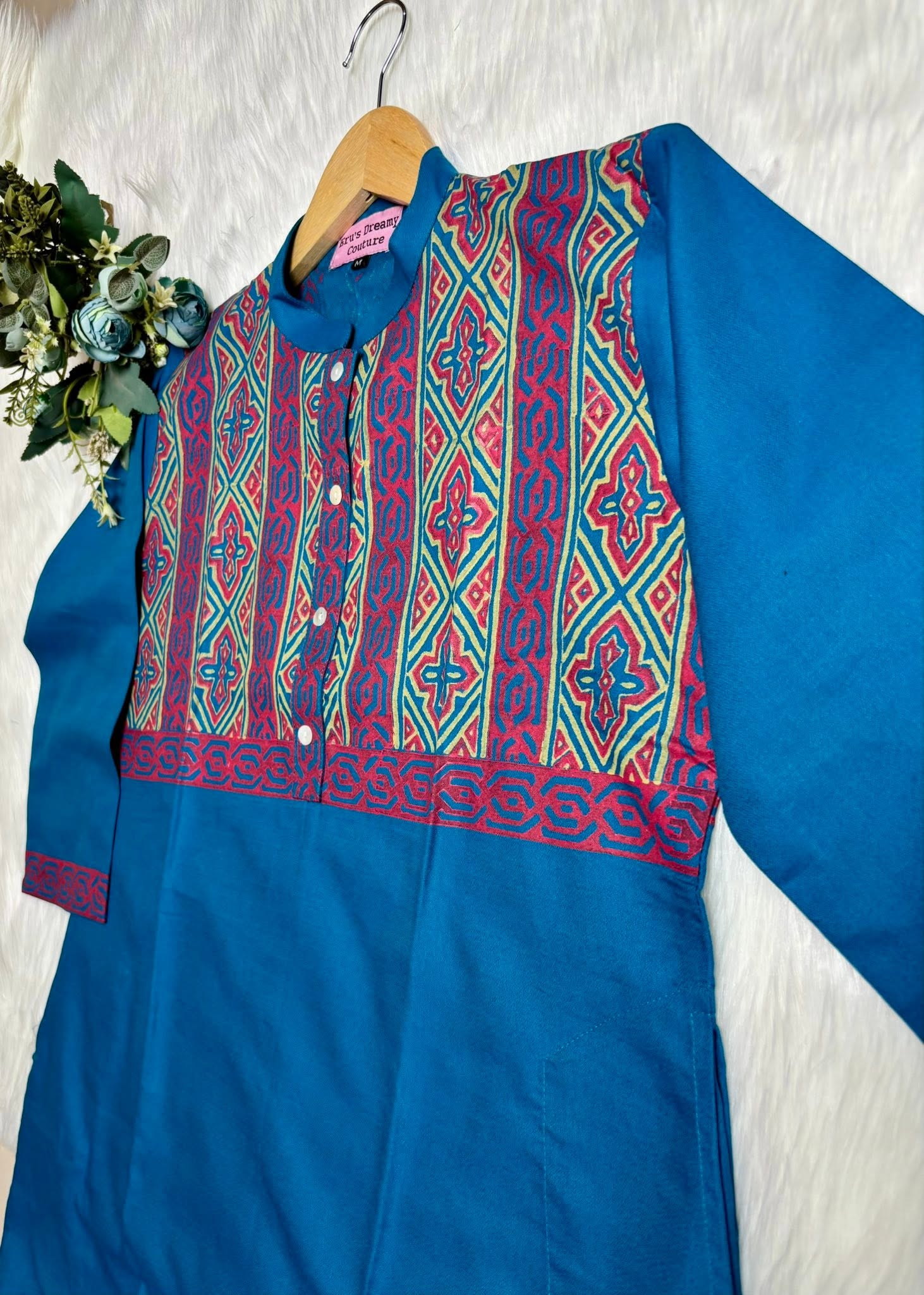 Dark Teal Panjabi view 3