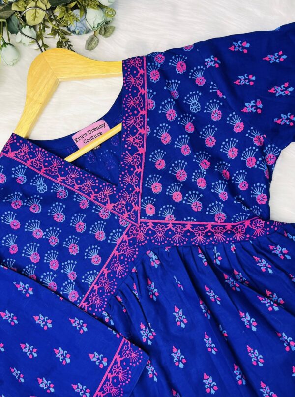 Aliya Cut blue short kurti